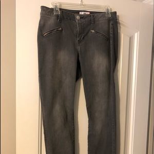 CABI Zip Skinny Jeans - Gray